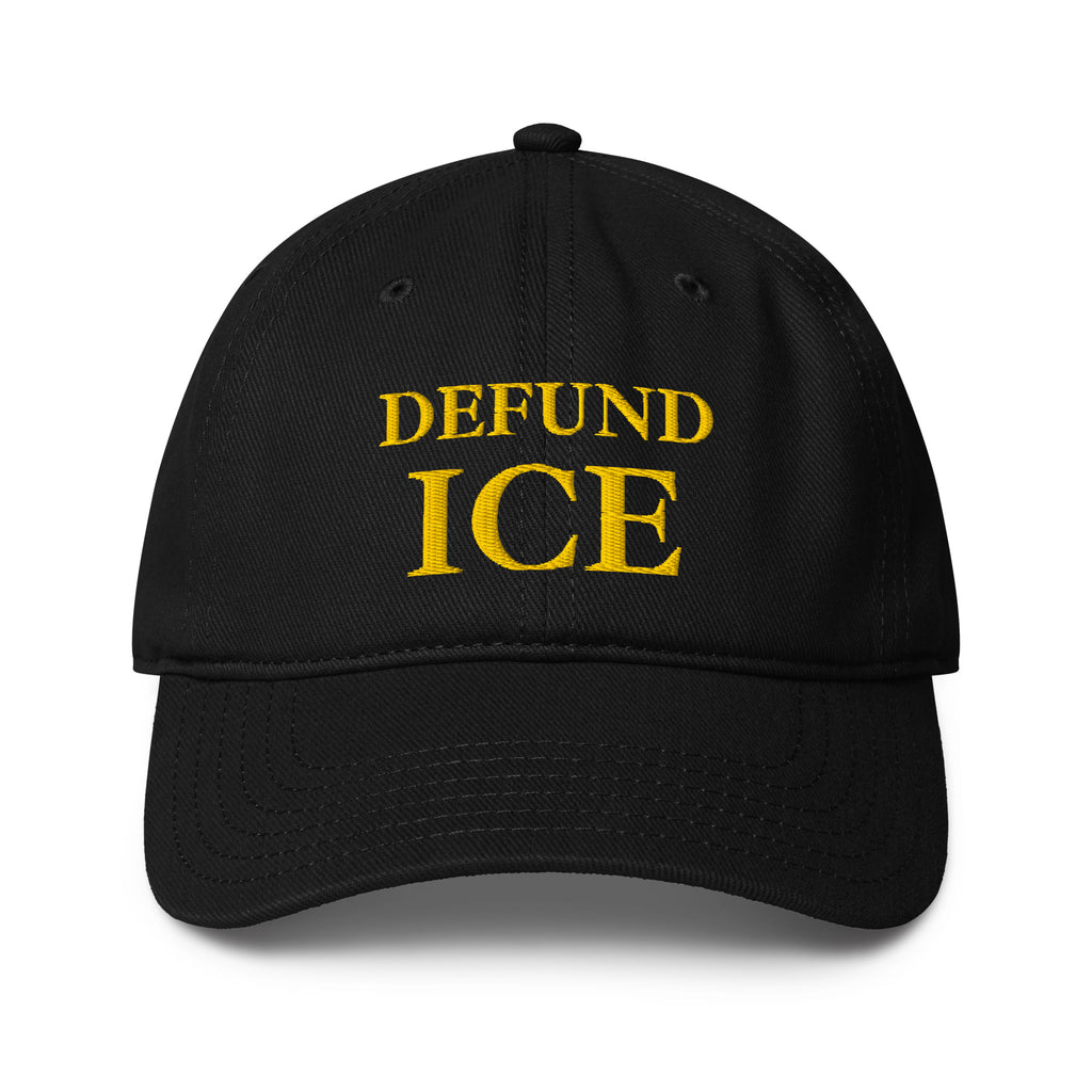 black cap defund ice popular statement against ice cap hat 