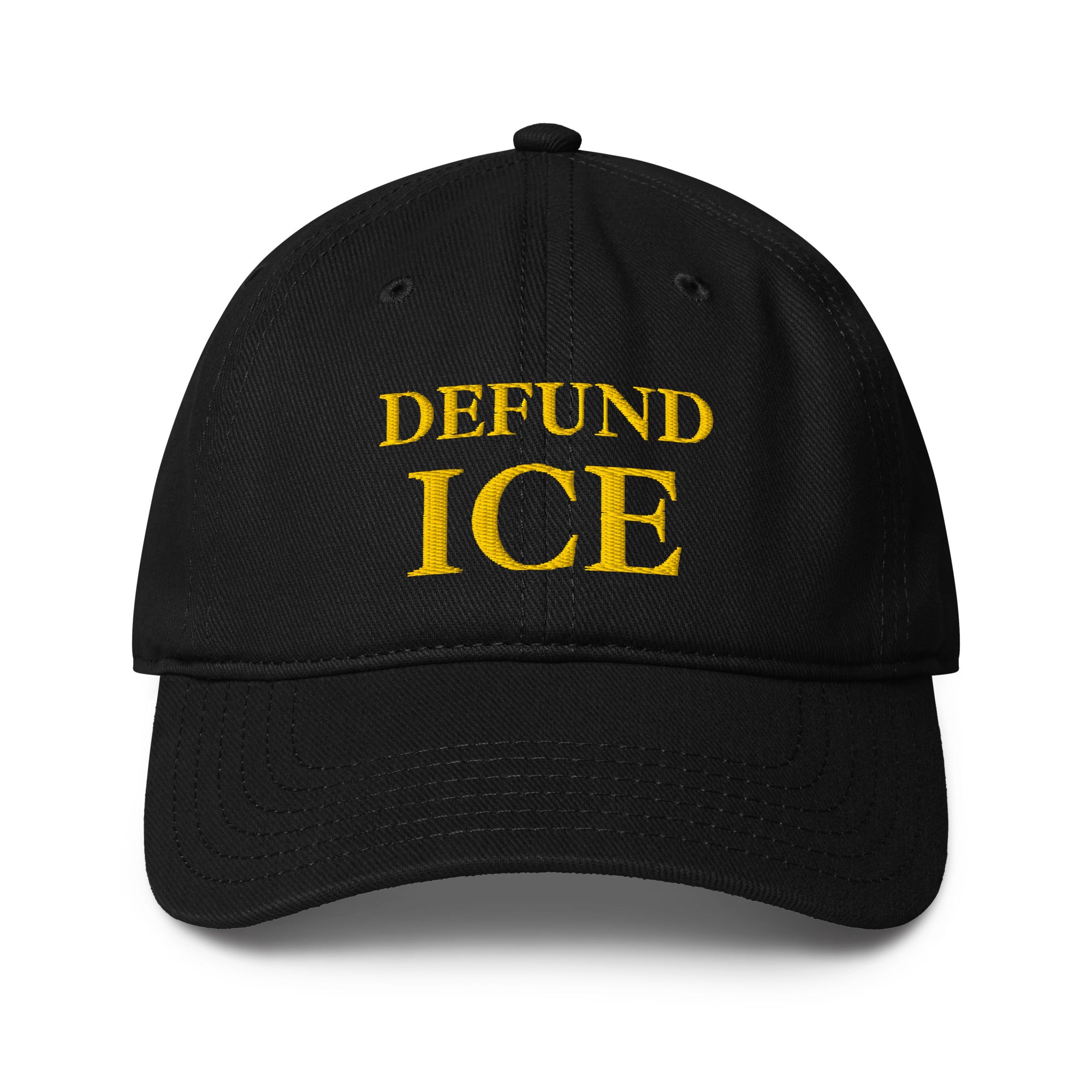 black cap defund ice popular statement against ice cap hat 